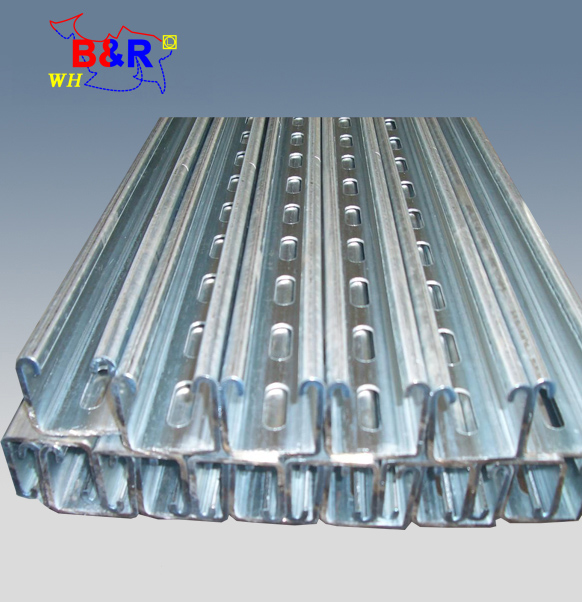 Hot-Dip Galvanized C Channel With Punching Holes